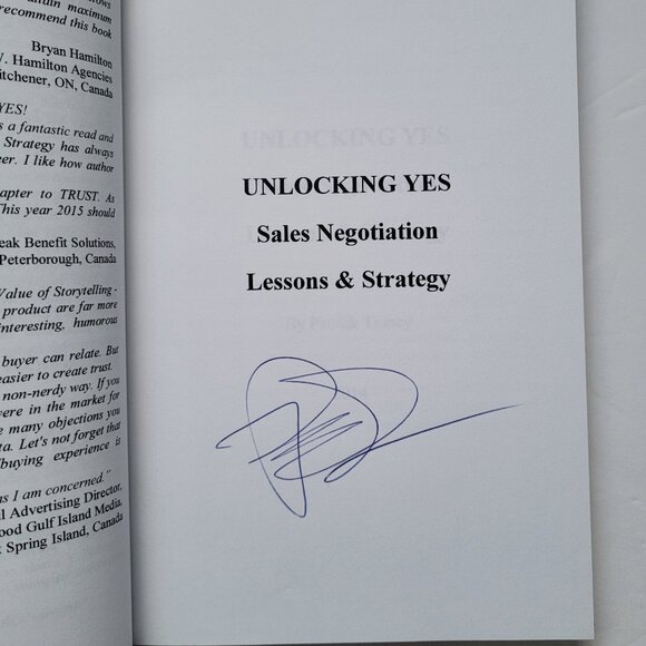 Unlocking Yes: Sales Negotiation Lessons and Strategy [Signed] Book - Paperback - Picture 7 of 8